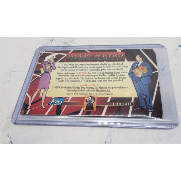 Topps 1993 Wolff & Byrd Counselors Of The Macabre Promo Card #0 - Picture 4 of 4